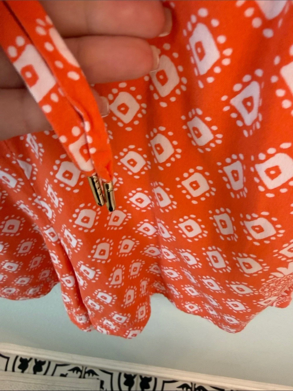 Lilly Pulitzer Orange and White Printed Shorts